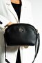 Women's Cross Strap 3 Compartment Double Metal Zipper Gold Accessory Shoulder Bag - 2