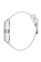 Iconic Metallic Design Men's Wrist Watch with White Silicone Band Calendar - 2