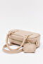 Mink D20 Women's Hand and Shoulder Bag with Single Zipper Compartment and Adjustable Strap Mini Charm Detail - 4
