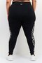 Women Plus Size Training Tights, Black - 3