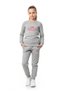 Round Neck Love Printed Girl's Tracksuit Set