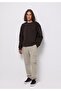 Cargo Fit Mid Waist Elastic Leg Men's Beige Trousers - 3