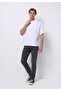 Slim Fit Low Waist Slim Leg Men's Black Jean Pants - 3