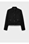 Jewel Button Stripe Collar Jacket - 3