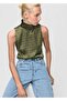 Satin Blouse with Geometric Pattern - 6