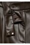 Leather Look Wide Leg Pants - 8