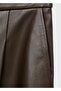 Leather Look Wide Leg Pants - 5