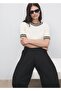 Contrast Striped Short Sleeve Sweater - 5