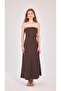 Straplez Midi Elbise - 3