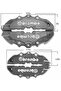 Universal ABS Metal Car 3D Disc Brake Caliper Covers with Logos Front Rear Auto Accessories Kit - 5