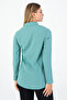 Women's Turquoise Jacquard Textured Woven Shirt – Chicness up to Plus Size 5XL - 6