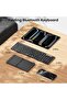 Foldable Bluetooth Keyboard, XK01 Folding Wireless Portable Keyboard with Numeric Keypad - 6