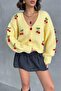 Women's Yellow Cherry Accessory Knitwear Cardigan - 6