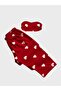 Girls' Cotton Suede Fabric Red Heart Patterned Sleep Band Long Sleeve Pajama Set - 6