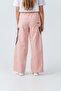 Girl's Casual Cut Combed Cotton Sweatpants with Pockets - 5
