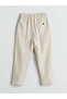 LCW Kids Ecru Elastic-Waist Linen Boys' Pants - 3