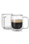 Double Glass Double Wall Glass Mug - Home Office Jar, Thermal Insulated Cup with Handle
