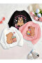 Girl's 3 Pack Ice Cream Capy Bara Printed Crew Neck Sweatshirt