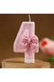 Adalie Pink Bow Number 4 Candle