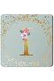 Stylizeed 2 Pack Designer Leather Coasters Mat for Beverage Drinks - Custom Monogram Initial Letter
