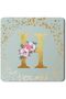 Stylizeed 2 Pack Designer Leather Coasters Mat for Beverage Drinks - Custom Monogram Initial Letter