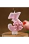 Adalie Pink Bow Number 2 Candle - 3