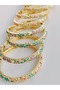 Stone Flower Enamel Handcuffs 1 Piece (Random Shipping) - 2