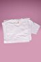 344X2 Girl's 100% Cotton Combed Cotton Ribbed 2-Piece Lace Half Sleeve Undershirt-White - 2