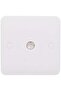 Lisse 1-Gang TV/FM Square Edge Moulded Socket, White - 2