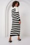 Women's Striped Long Knitwear Dress B.White 1136 - 5