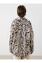 Patterned Oversize Women's Shirt - 4