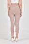 Women's Beige High Waist Capri Leggings - 6