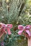 Set of 2 Pearl Dangle Pink Bow Clip Hairpins - Elegant Girls' Ribbon Clip Hairpins - 2