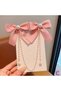 Set of 2 Pearl Dangle Pink Bow Clip Hairpins - Elegant Girls' Ribbon Clip Hairpins - 6