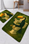 Amazing | Bathroom and Toilet Mat Turkish Bird Reading Newspaper Modern Design | Mop