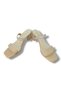 Beige Women's Thick Heeled Genuine Leather Sandals – Single Strap, Stone Detail - 6