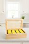 Bamboo Tea Box Storage Box Coffee,Herbal Tea Box Organizer Bamboo Organizer - 5