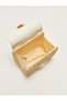 Lcw Accessories White Color Block Women's Straw Crossbody Bag - 8