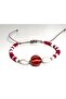 Handmade Colorful Beaded Necklace & Bracelet Set + Charm Keychain - 2