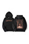 Streetwear Design Back Printed Oversize Unisex Black Hooded Hoodie Sweatshirt