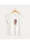 Graphic Purple Fish Visual Women's V-Neck 100% Cotton Design T-Shirt