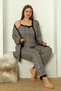 Pegasus Women's Pajama Set with Lace Detail and Morning Dress - Dowry Suit - Wide Size Range