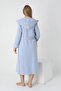 Hooded Pregnant and Maternity Striped Long Dressing Gown - 5