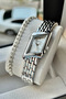 Women's Wristwatch Rectangular Case Steel Cord 3Atm Waterproof Gift Box and Bracelet Gift.