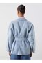 Lcwaikiki Classic Indigo Shirt Collar Women Jean Jacket - 4