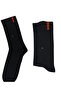 6 Pack Plain Black Thermal Men's Socket Towel Socks - 3
