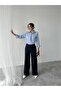 Side Zippered Flexible High Waist Wide Leg Palazzo Pants
