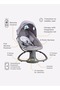 3-in-1 Deluxe Baby Bassinet – Rocker, Sleeper & Seat with Music, Vibration & Mosquito Net - 3