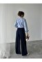 Side Zippered Flexible High Waist Wide Leg Palazzo Pants - 3