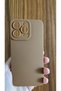 iPhone 14 Pro Max Camera Protected Silicone Phone Case Cover (Brown)
